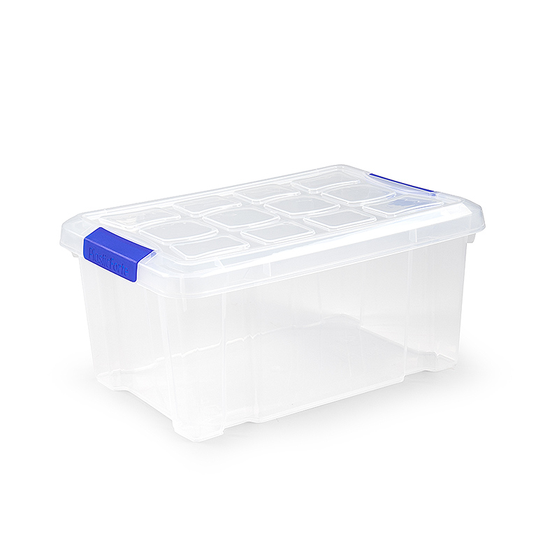 WYT Contenedores de almacenamiento transparentes, paquete de 6 cajas  organizadoras con asa y tapas, 5 litros