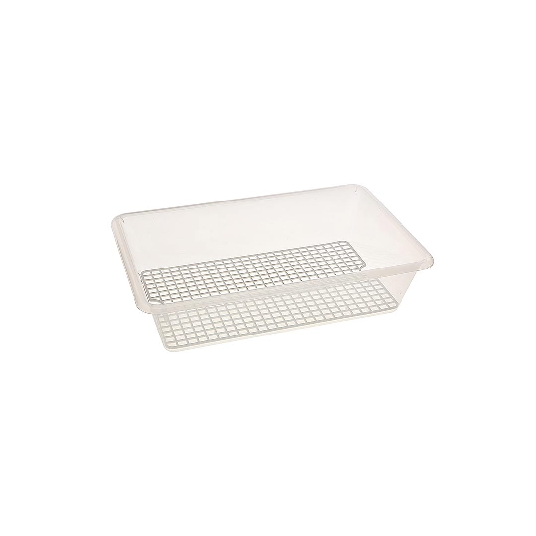 color blanco PLASTICFORTE 2 bandejas para descongelar plástico, 30 x 23 x 6 cm